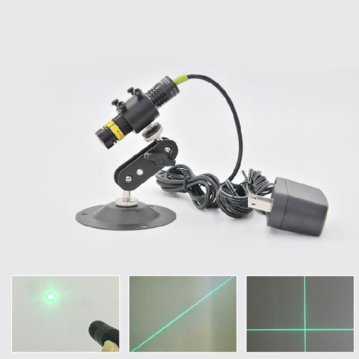 515nm 10mW 30mW Laser Module Dot Line Crosshair Green Laser Focus Adjustable